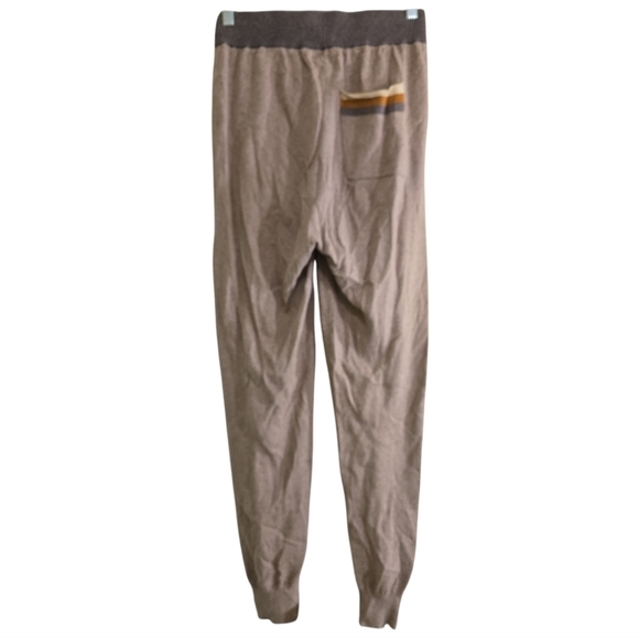 Faherty fireside Surf Stripe Surf Sweater Jogger Pants Small Cotton Cashmere Tan - Picture 5 of 8